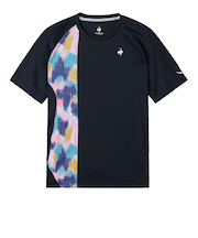 ルコックスポルティフ（lecoqsportif）テニスウェア Aile forme グラフィックゲームシャツ LN5FHT11M NV00