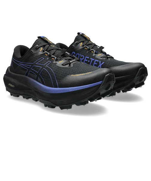 アシックス(ASICS)ランニングシューズ トレランシューズ フジセツ マックス GTX ブラック ブルー 1011C115.001 スニーカー