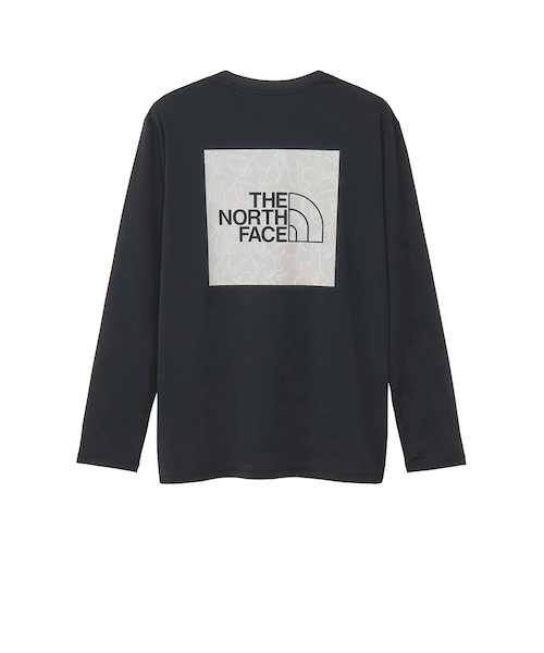 韓国限定✨ ノースフェイス　ロンT 黒　M ブラック 新品 正規品　ユニセックス 公式・アウトレット】ロングスリーブスクエアロゴティー（ユニ