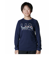 アンダーアーマー（UNDER ARMOUR）バスケットボールウェア ジュニア UAテック ロゴ ロングスリーブ Tシャツ 6007872 410