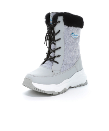 ムーンスター（MoonStar）ジュニアボアブーツ ガールズ スノトレ スノーシューズ NM WPJ 031 グレー 13662885