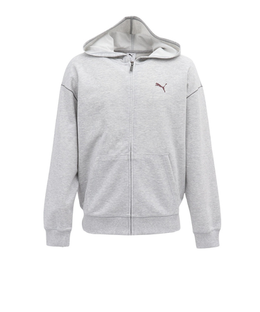 プーマ（PUMA）ESS MX リラックスド フルジップ DK スウェットパーカー 690016 04 LGRY