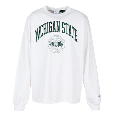 チャンピオン-ヘリテイジ（CHAMPION-HERITAGE）USA T1011 長袖Tシャツ Michigan State University C5-C4…