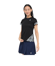 ルコックスポルティフ（lecoqsportif）テニスウェア レディース 半袖ゲームシャツ LN5FHT23L BK00