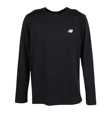 ニューバランス（new balance）スポーツロゴ長袖Tシャツ AMT53405BK