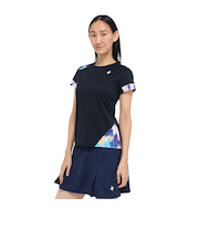 ルコックスポルティフ（lecoqsportif）テニスウェア レディース 半袖ゲームシャツ LN5FHT23L NV00