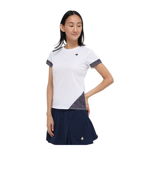 ルコックスポルティフ（lecoqsportif）テニスウェア レディース 半袖ゲームシャツ LN5FHT23L WH00