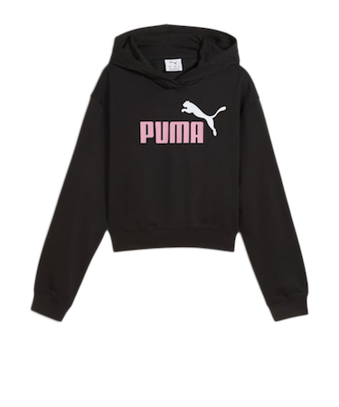 プーマ（PUMA）ガールズ ESS 2 カラー NO.1 ロゴ ショート レングス フーディ 687789 51 BLK