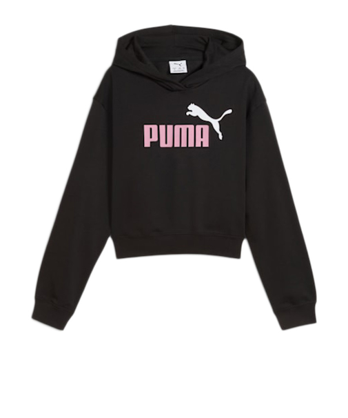 プーマ（PUMA）ガールズ ESS 2 カラー NO.1 ロゴ ショート レングス フーディ 687789 51 BLK