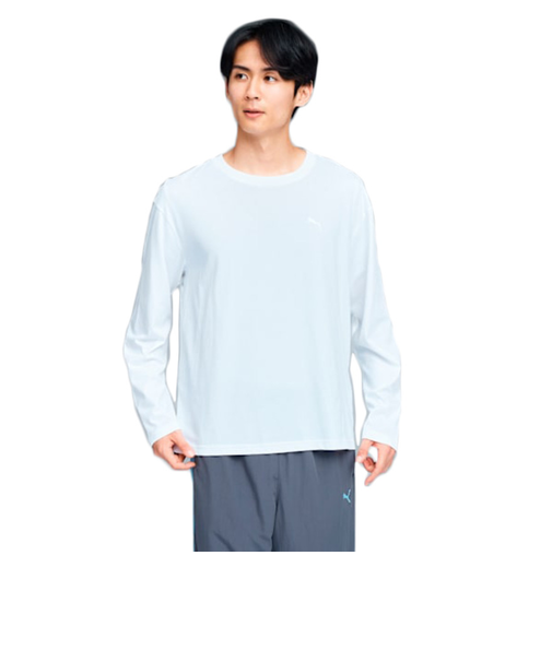 プーマ（PUMA）ESS MX リラックスド キャット 長袖Tシャツ 690355 02 WHT