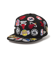 ニューエラ（NEW ERA）帽子 9FIFTY Team Logo Allover NBA キャップ 黒 S-Mサイズ 14667798