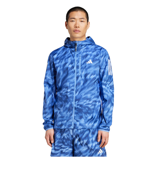 アディダス（adidas）オウン ザ ラン総柄プリントジャケット KQF04-JL8703