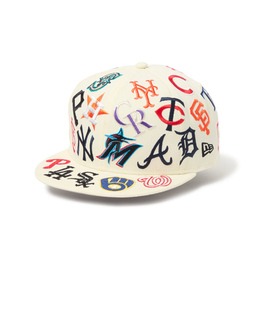 ニューエラ（NEW ERA）帽子 9FIFTY Team Logo Allover MLB キャップ ベージュ S-Mサイズ 14667804