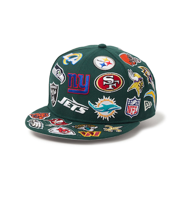 ニューエラ（NEW ERA）帽子 9FIFTY Team Logo Allover NFL キャップ ダークグリーン S-Mサイズ 14667797