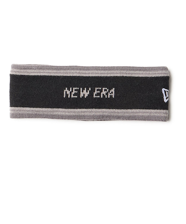 ニューエラ（NEW ERA）ニットヘアバンド ワードマークロゴ 黒 ブラック 14669993
