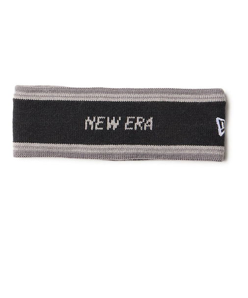 ニューエラ（NEW ERA）ニットヘアバンド ワードマークロゴ 黒 ブラック 14669993