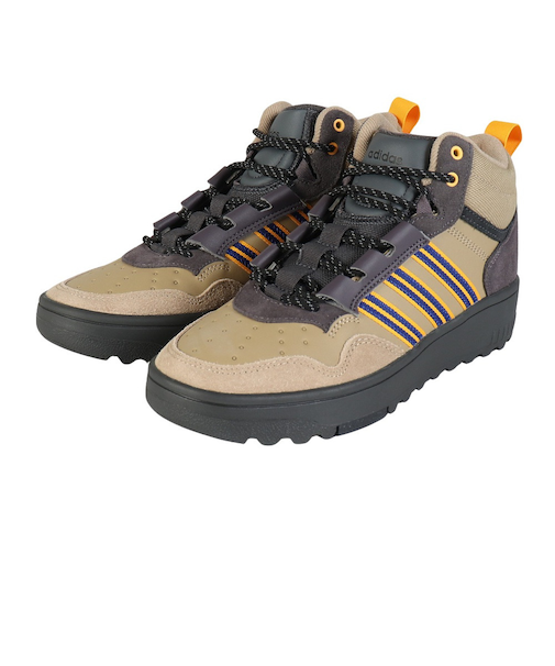 アディダス（adidas）スニーカー スポーツシューズ フープス 4.0 ミッド ウィンター ベージュ JR6704 カジュアルシューズ
