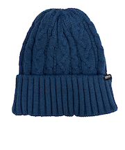 ヤックパック（YAK PAK）ニットキャップ ケーブルリブカフワッチ 青 YAK-FGL-25F002 DBLU 帽子 ニット帽 防寒
