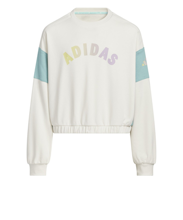 アディダス(adidas)ガールズ スウェット ルーズフィット クルーネック プルオーバー OO068-JZ8671