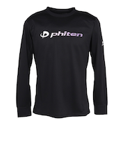 ファイテン（PHITEN）バレーボールウェア ラメ グラデーション 長袖Tシャツ BK/PL 3125JG68300