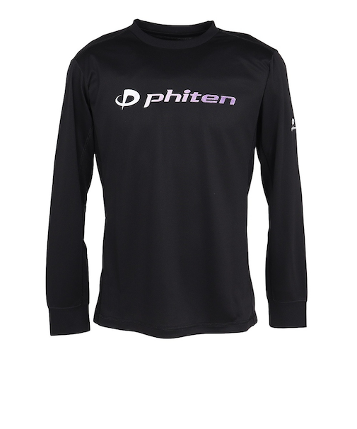 ファイテン（PHITEN）バレーボールウェア ラメ グラデーション 長袖Tシャツ BK/PL 3125JG68300