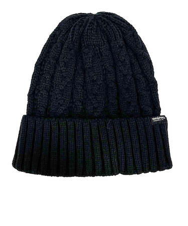 ヤックパック（YAK PAK）ニットキャップ ケーブルリブカフワッチ 黒 YAK-FGL-25F002 BLK 帽子 ニット帽 防寒