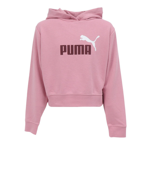 プーマ（PUMA）ジュニア ガールズ ESS 2カラー NO.1 ロゴ ショート レングス フーディ 687789 65 PNK