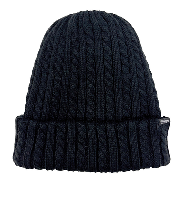 ヤックパック（YAK PAK）ニットキャップ ケーブルカフワッチ 黒 YAK-FGL-25F001 BLK 帽子 ニット帽 防寒