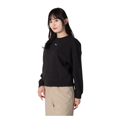 プーマ（PUMA）ESS オーバーサイズド クルーネック スウェット 691268 01 BLK