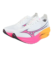 ミズノ(MIZUNO)ランニングシューズ トレーニングシューズ 部活 ウエーブ リベリオンプロ LOW ホワイト ピンク U1GD254311