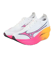 ミズノ(MIZUNO)ランニングシューズ トレーニングシューズ 部活 ウエーブ リベリオンプロ 3 ホワイト ピンク U1GD253311