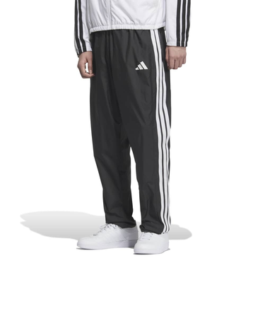 アディダス（adidas）３Ｓ ルーズフィット 起毛トリコット裏地付 フルレングス オープンヘム ウィンドパンツ QD767-JZ8773