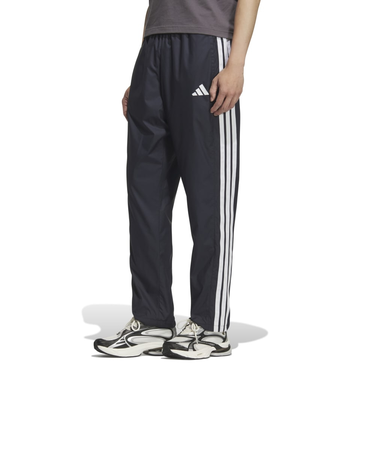 アディダス(adidas)3S ルーズフィット 起毛トリコット裏地付 フルレングス オープンヘム ウィンドパンツ QD767-JZ8774