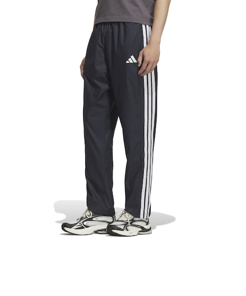 アディダス(adidas)3S ルーズフィット 起毛トリコット裏地付 フルレングス オープンヘム ウィンドパンツ QD767-JZ8774