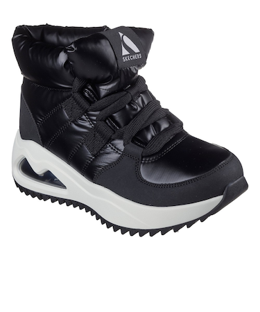 スケッチャーズ（SKECHERS）ブーツ カジュアルシューズ UNO PEAKS-MOON PUFFZ ブラック 177559-BLK 厚底