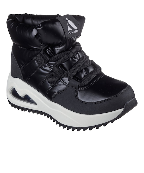 スケッチャーズ（SKECHERS）ブーツ カジュアルシューズ UNO PEAKS-MOON PUFFZ ブラック 177559-BLK 厚底