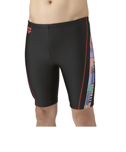 アリーナ(ARENA)水着 メンズ 水泳 フィットネス スパッツ ハーフ レッグ AS5FWF70M BKRD