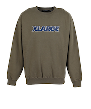 エクストララージ（XLARGE）スタンダード ロゴ クルーネック スウェットシャツ 101253012001-OLIVE