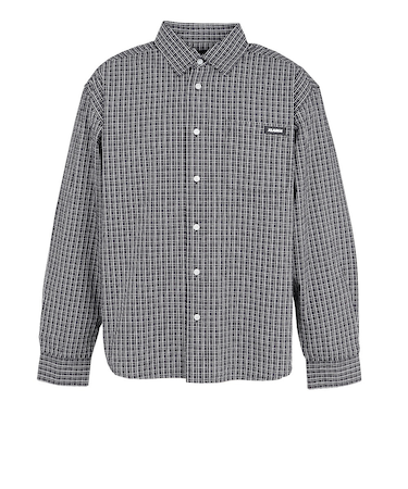 エクストララージ（XLARGE）PLAID 長袖シャツ 101253014003-BLACK