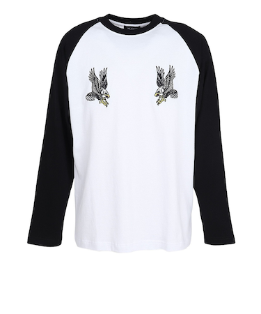 エクストララージ（XLARGE）EAGLE RAGLAN 長袖Tシャツ 101253011020-BLACK