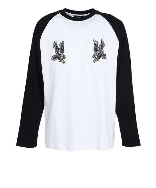 エクストララージ（XLARGE）EAGLE RAGLAN 長袖Tシャツ 101253011020-BLACK