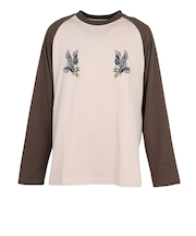 エクストララージ（XLARGE）EAGLE RAGLAN 長袖Tシャツ 101253011020-BROWN