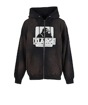 エクストララージ（XLARGE）DISCHARGE PRINTED OG ジップ フーデッド スウェットシャツ 101253012005-BLACK