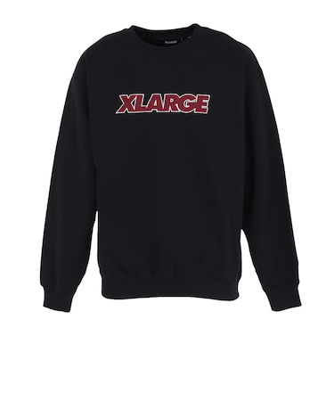 エクストララージ（XLARGE）スタンダード ロゴ クルーネック スウェットシャツ 101253012001-BLACK