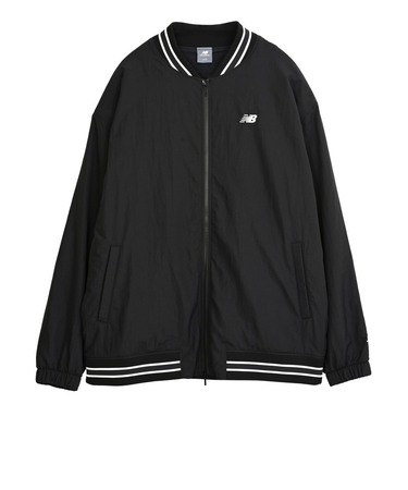 ニューバランス（new balance）バスケットボールウェア ボンバージャケット 裏地起毛メッシュ AMJ55632BK
