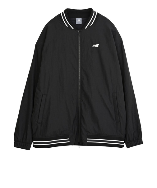 ニューバランス（new balance）バスケットボールウェア ボンバージャケット 裏地起毛メッシュ AMJ55632BK