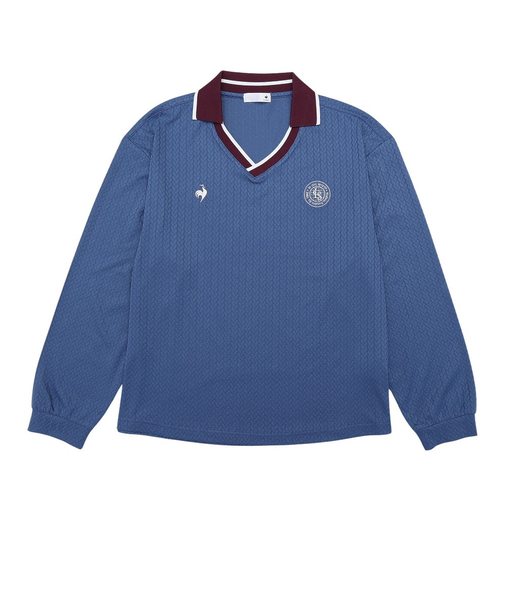 ルコックスポルティフ（lecoqsportif）ジャガード長袖Tシャツ LU5FLS00L BL00