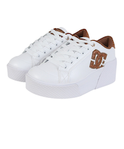 ディーシーシューズ（DC SHOES）スニーカー ボーダーシューズ チェルシー ライト ウェッジ フットウェア ホワイト ブラウン 25FWDW254602W…