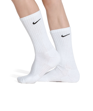 ナイキ（NIKE）靴下 キッズ エブリデイ クッションド クルー ソックス 6足組 白 21-23cm SX6910-100