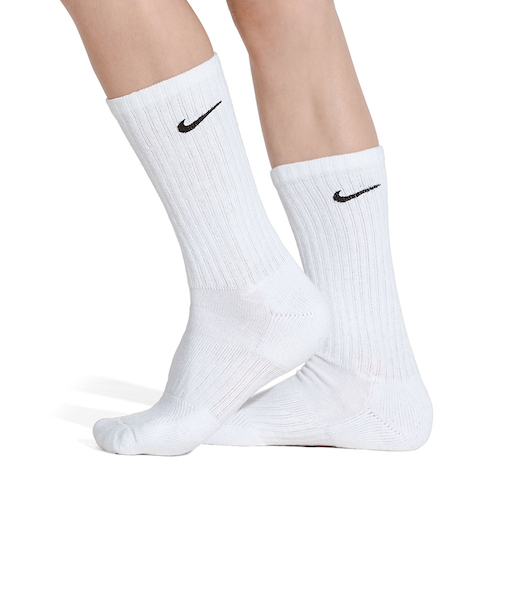 ナイキ（NIKE）靴下 キッズ エブリデイ クッションド クルー ソックス 6足組 白 21-23cm SX6910-100